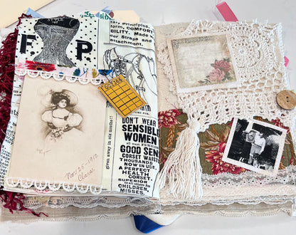 Old Lace Junk Journal class and kit