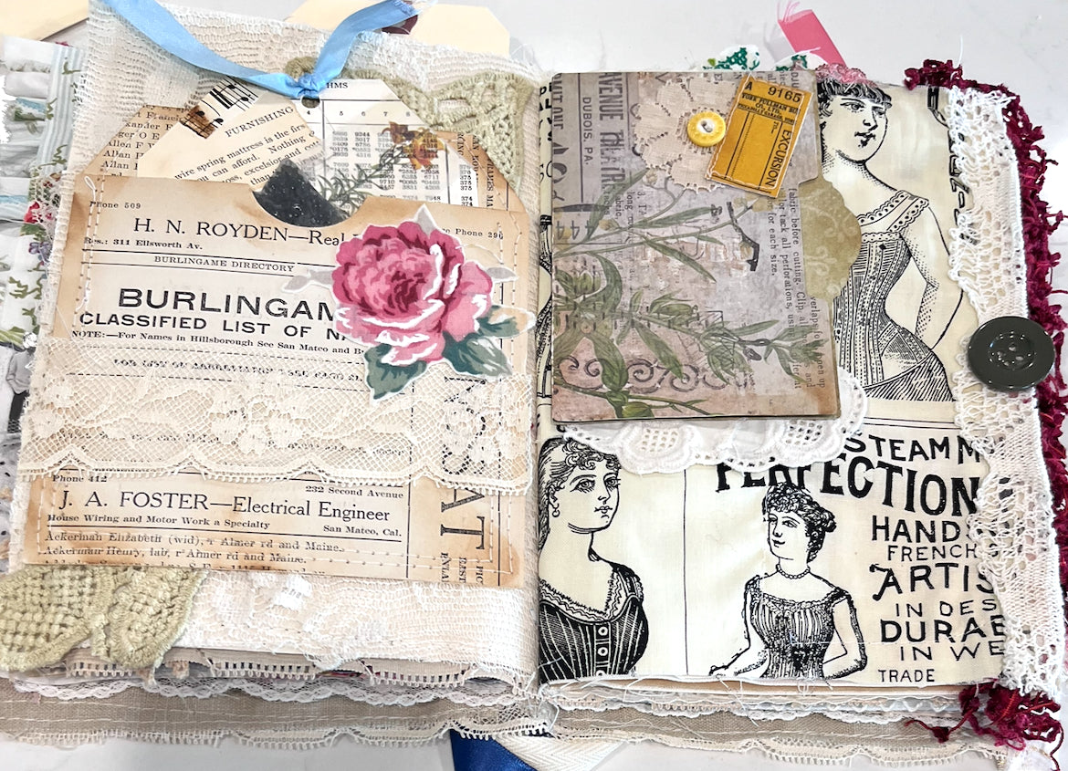 Old Lace Junk Journal class and kit