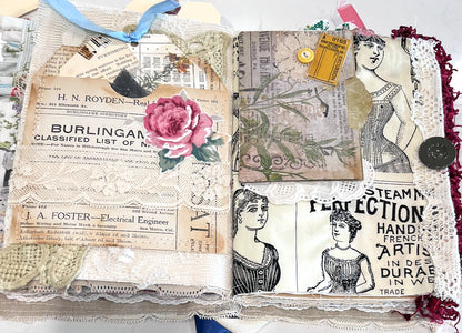 Old Lace Junk Journal class and kit